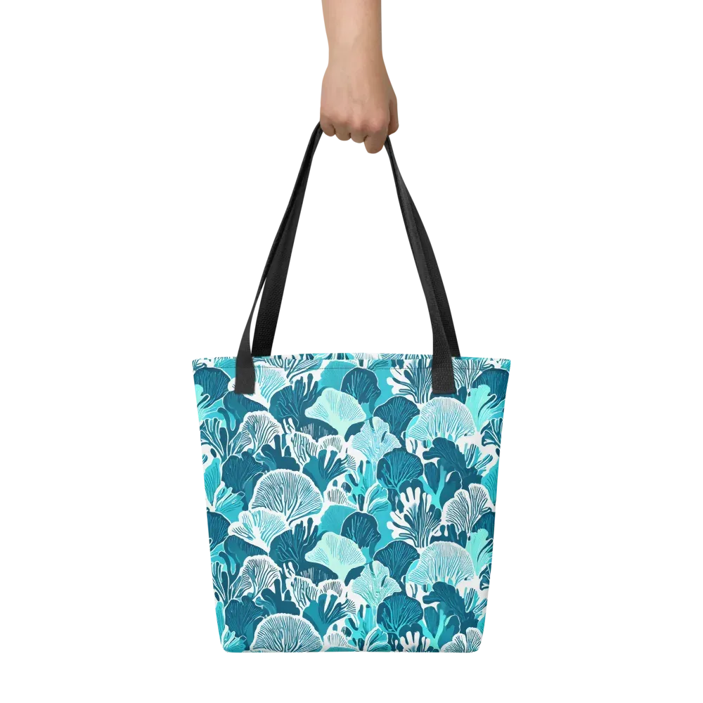 Aqua Fanfare on Tote Bag — Front