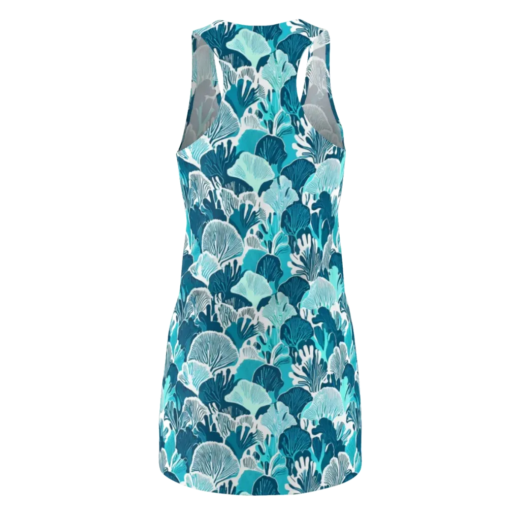 Aqua Fanfare on Racerback Dress — Back