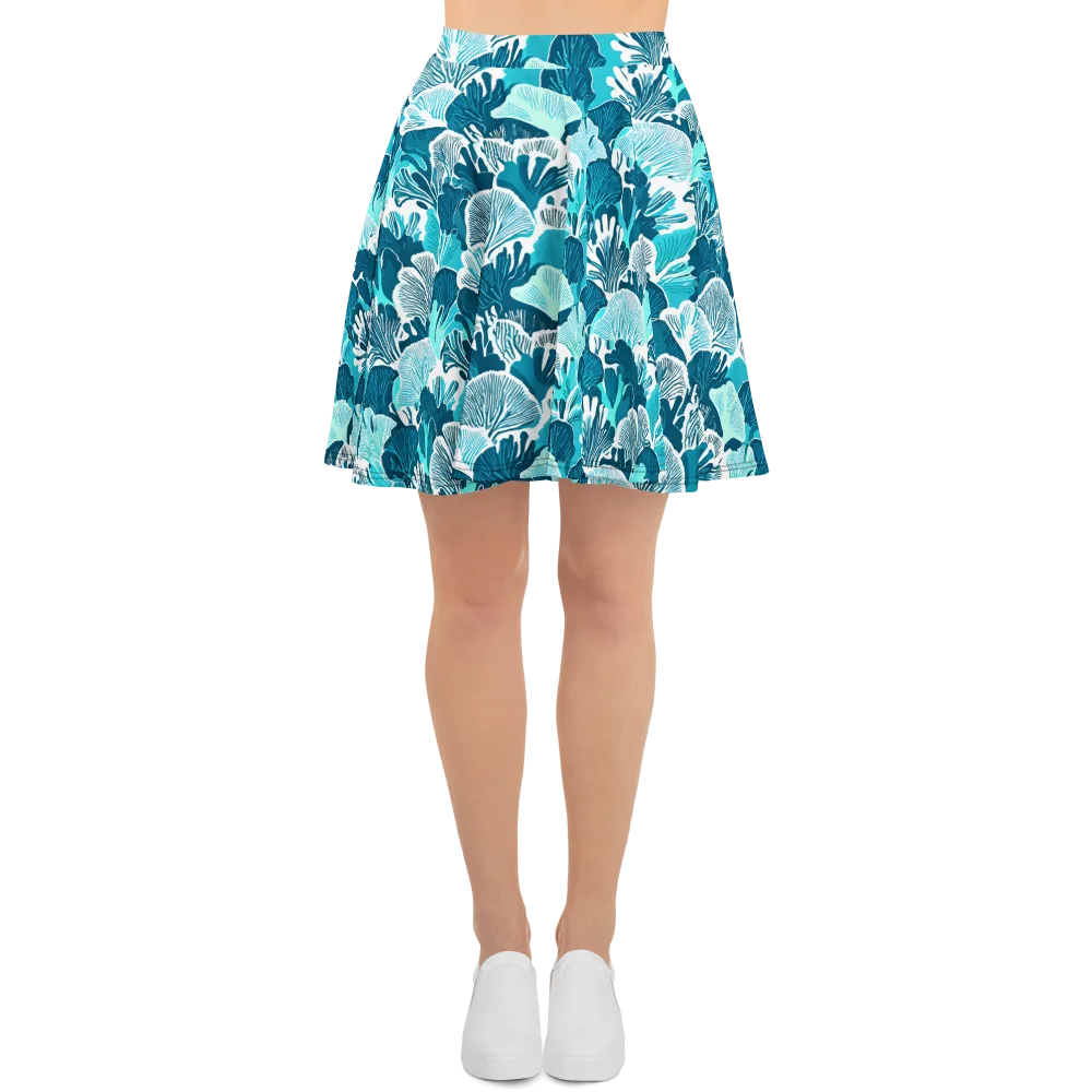 Aqua Fanfare on Skater Skirt — Front