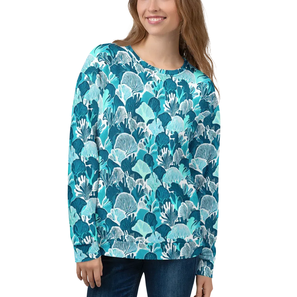 Aqua Fanfare on Sweatshirt — Front