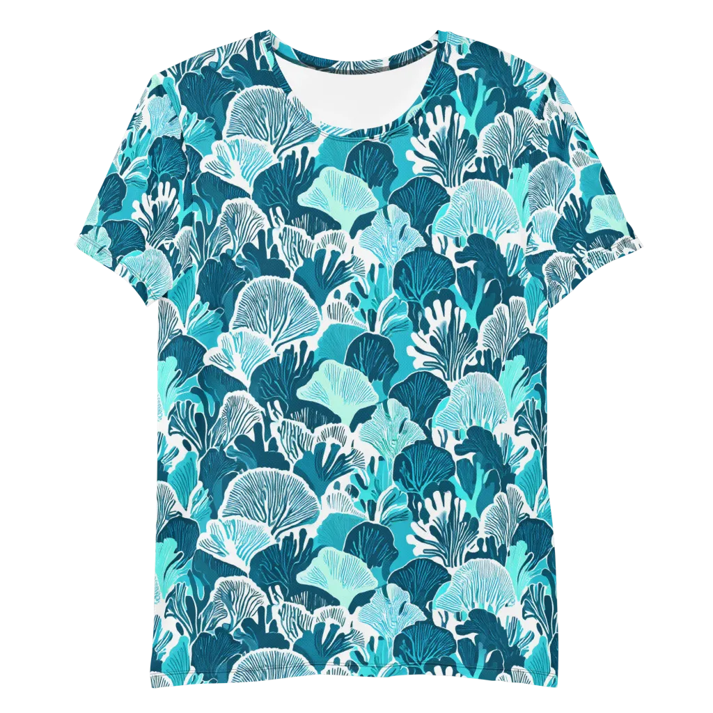 Aqua Fanfare on Men's Athletic T-Shirt — Front