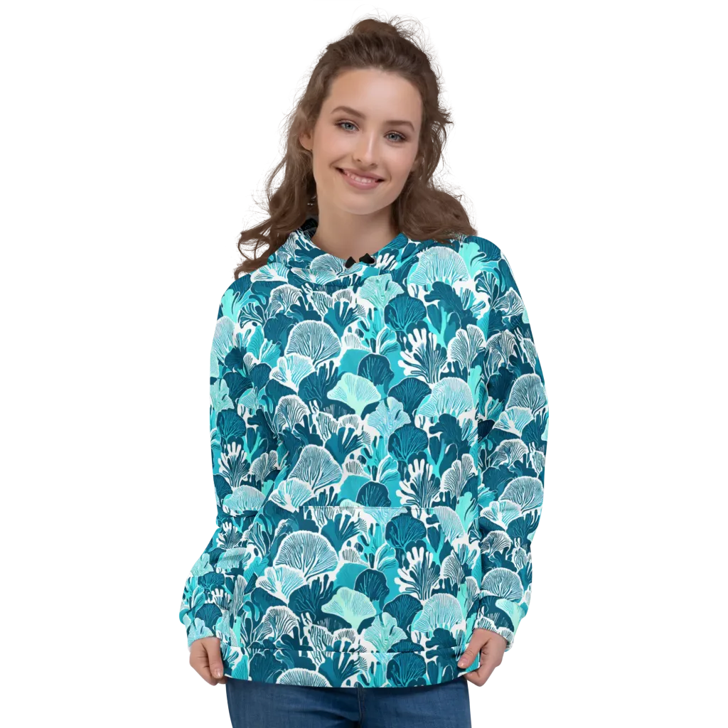 Aqua Fanfare on Hoodie — Front