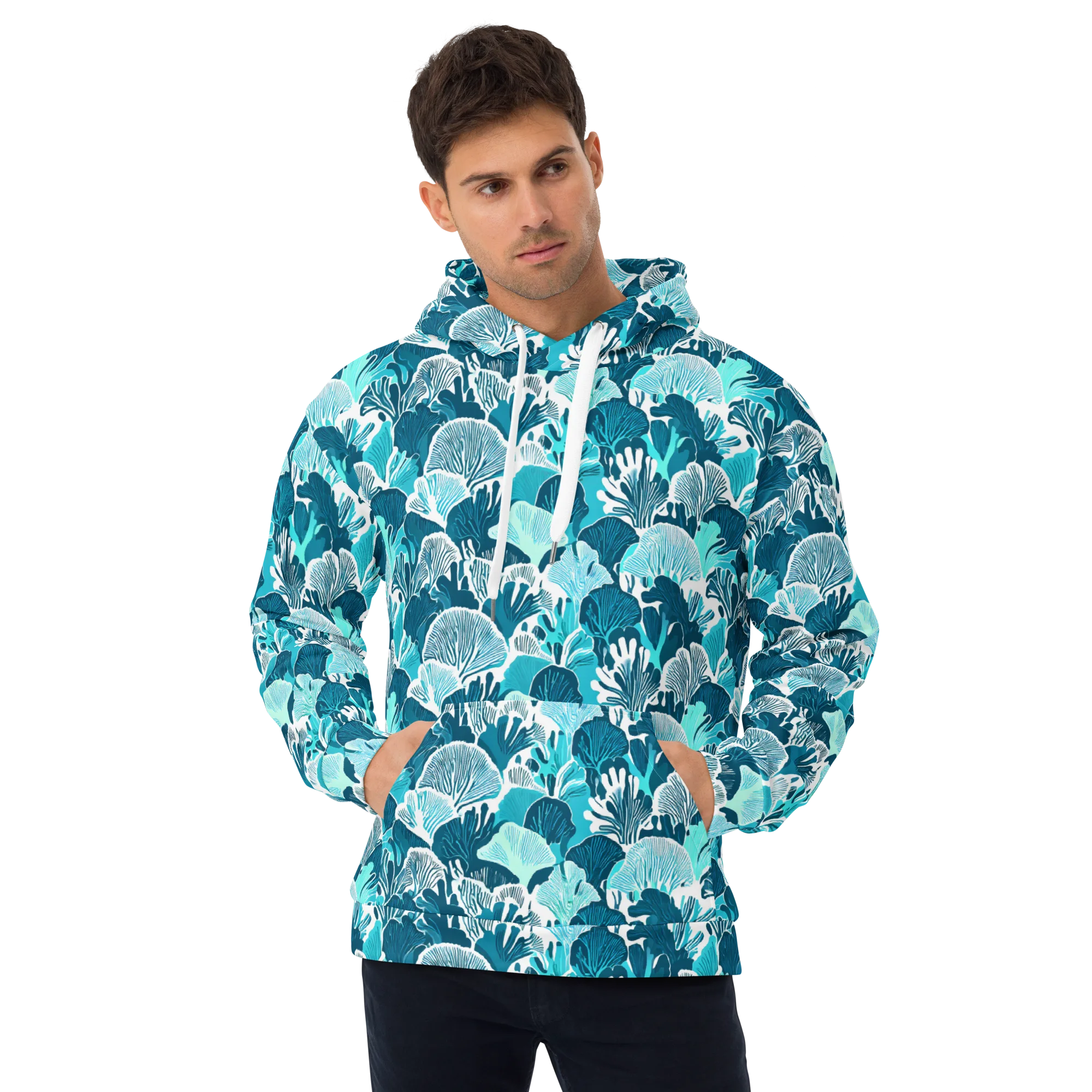 Aqua Fanfare on Hoodie — Front