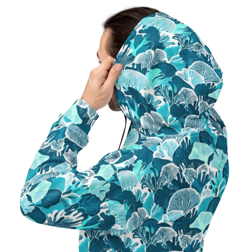 Aqua Fanfare on Hoodie — Back