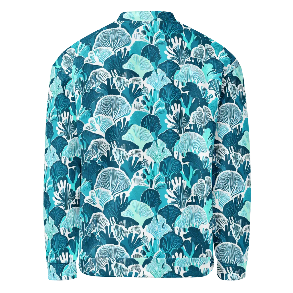Aqua Fanfare on Bomber Jacket — Back