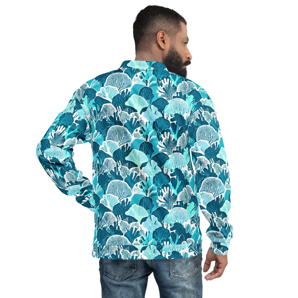Aqua Fanfare on Bomber Jacket — Back