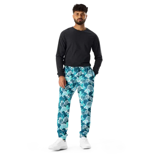 Aqua Fanfare on a Men's Joggers