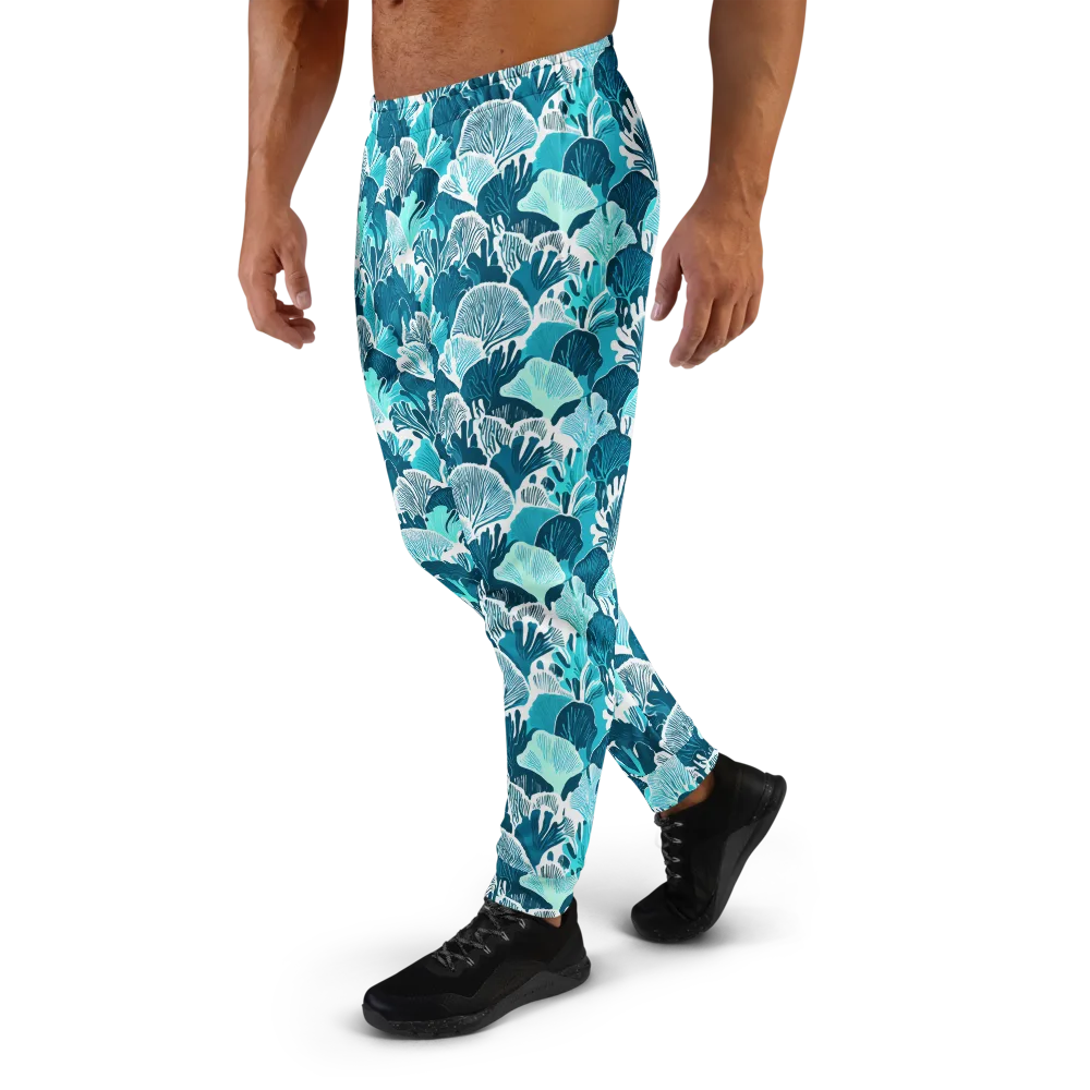 Aqua Fanfare on Men's Joggers — Left