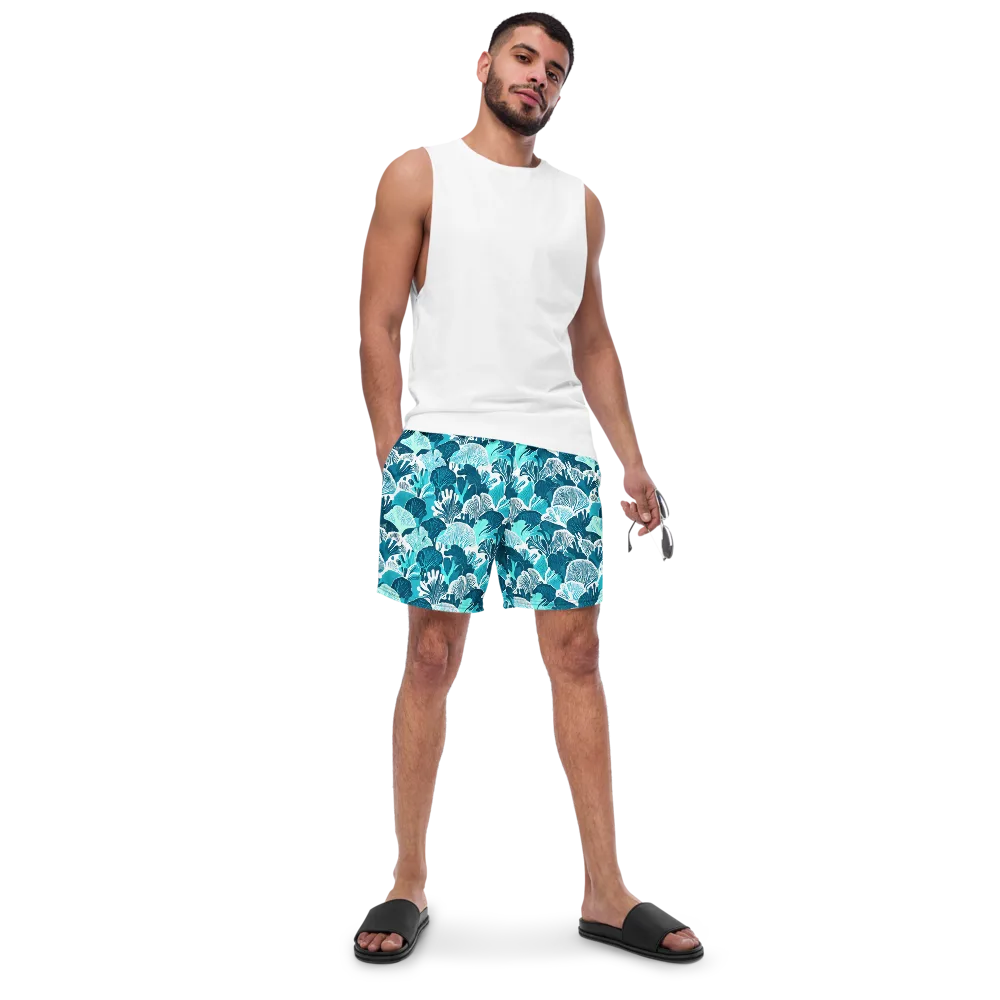 Aqua Fanfare on Swim Trunks — Front