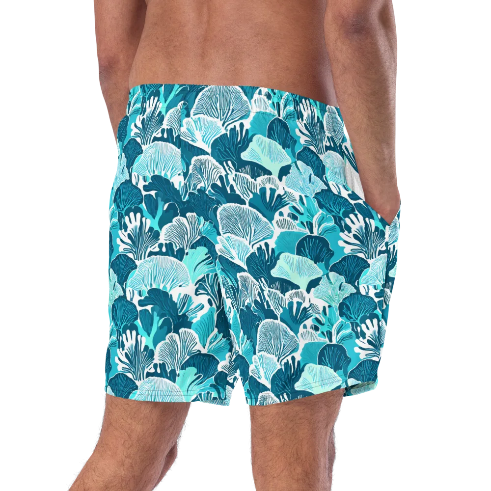 Aqua Fanfare on Swim Trunks — Right Back