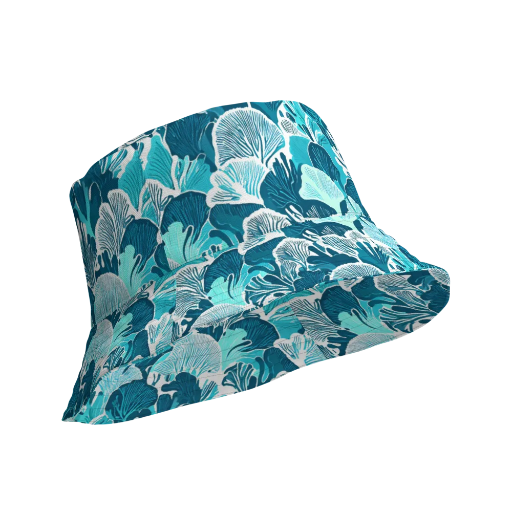 Aqua Fanfare on Reversible Bucket Hat — Product details Outside