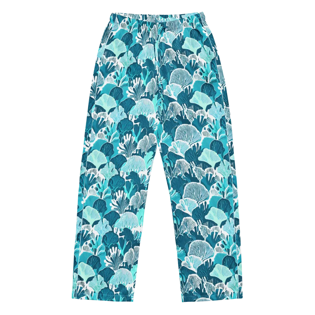 Aqua Fanfare on Women's Pajama Pants — Front