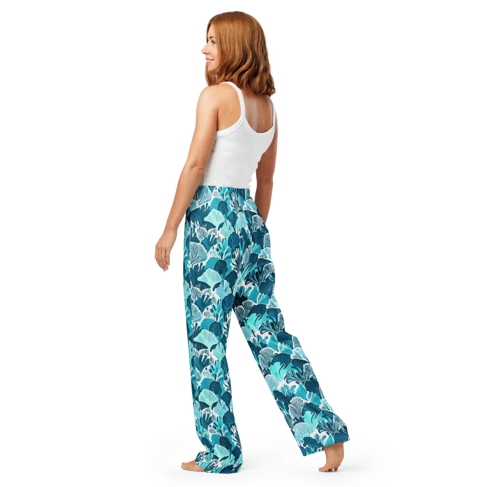 Aqua Fanfare on Women's Pajama Pants — Back