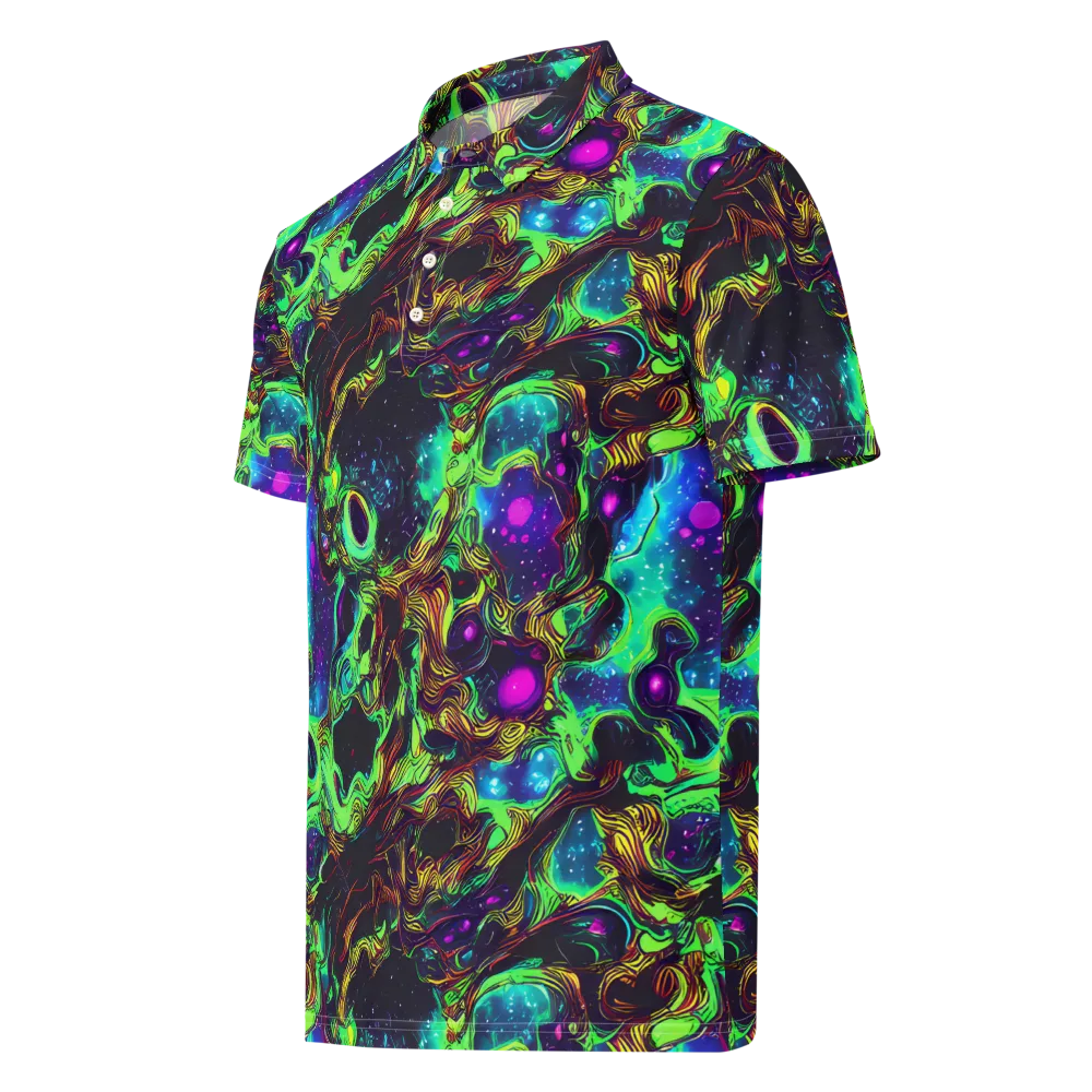 Acid Reef Reverie on Men's Slim Fit Polo Shirt — Left Front