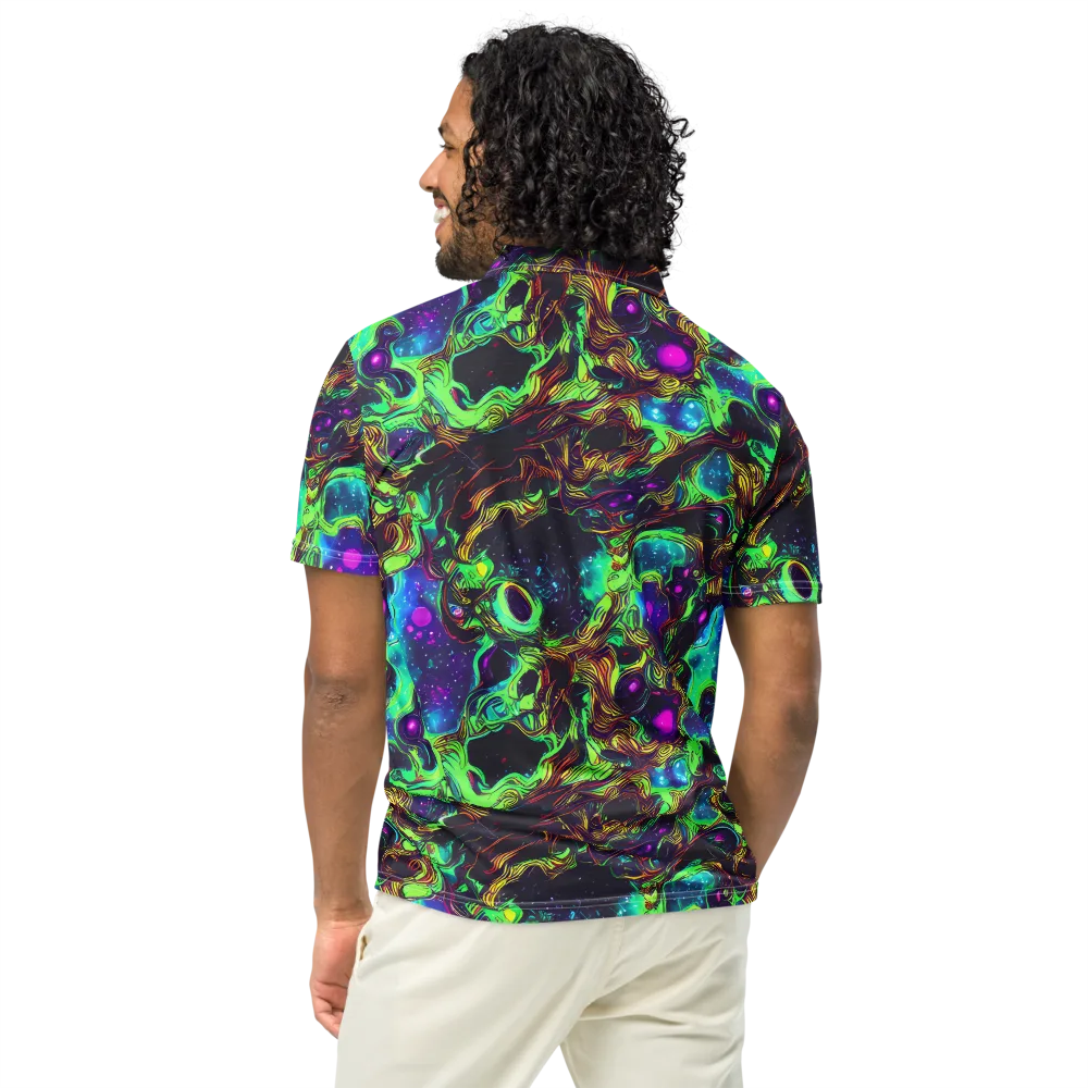 Acid Reef Reverie on Men's Slim Fit Polo Shirt — Back