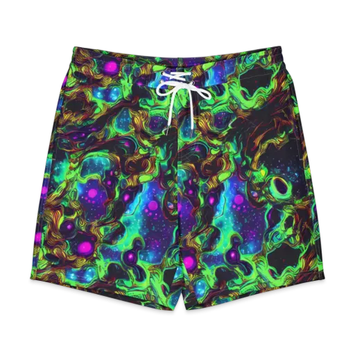 Acid Reef Reverie on a Men's Board Shorts