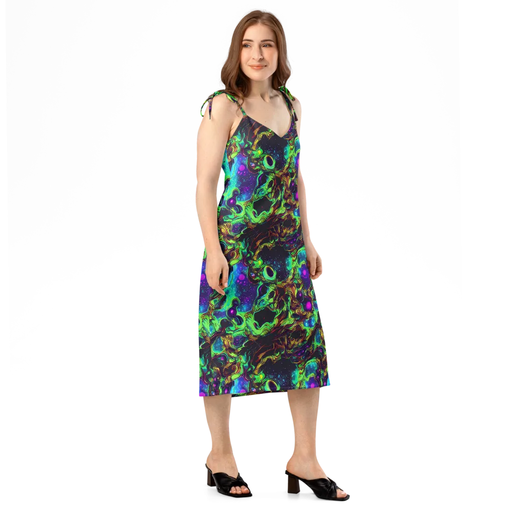 Acid Reef Reverie on Slip Dress — Right Front