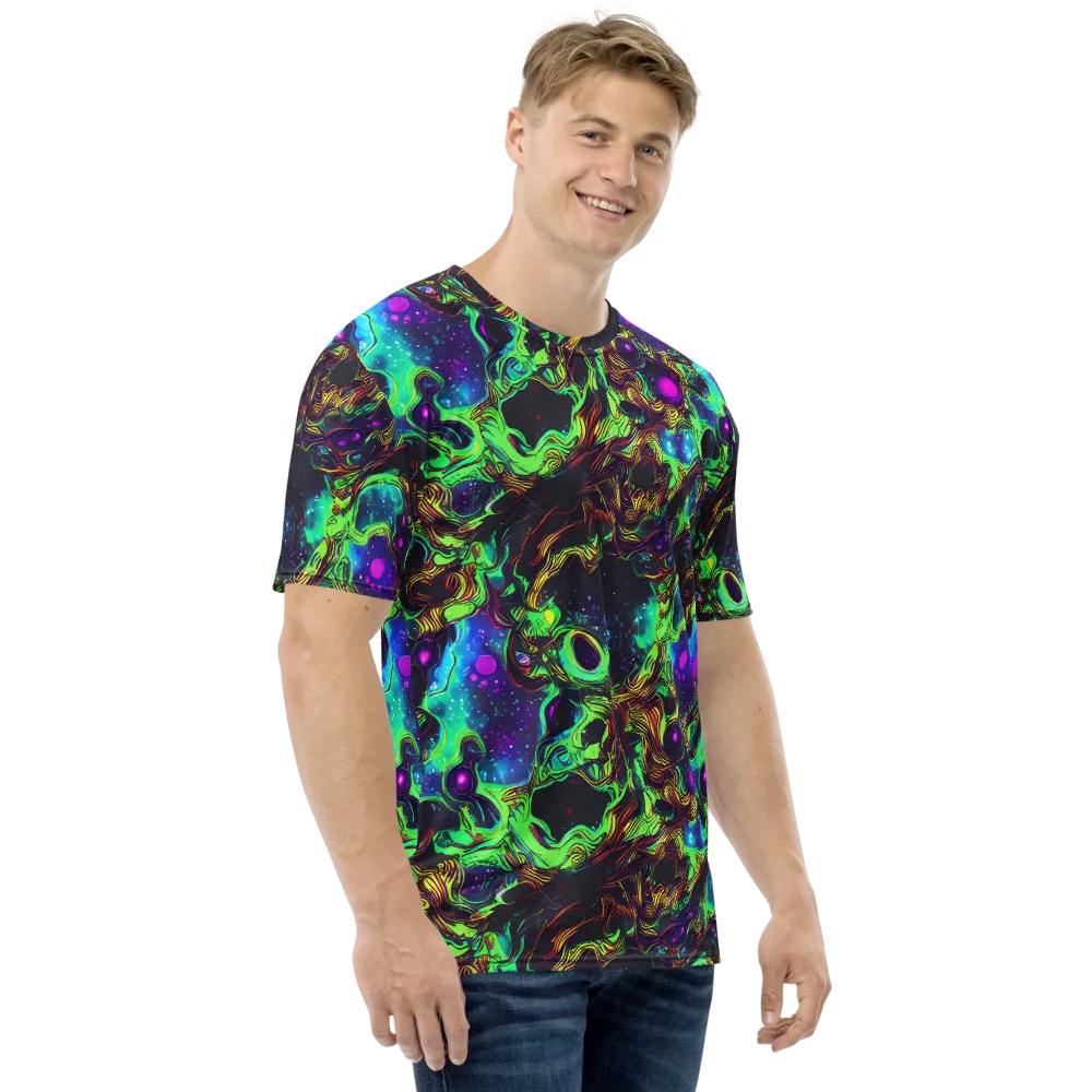 Acid Reef Reverie on Men's Crew Neck T-Shirt — Right