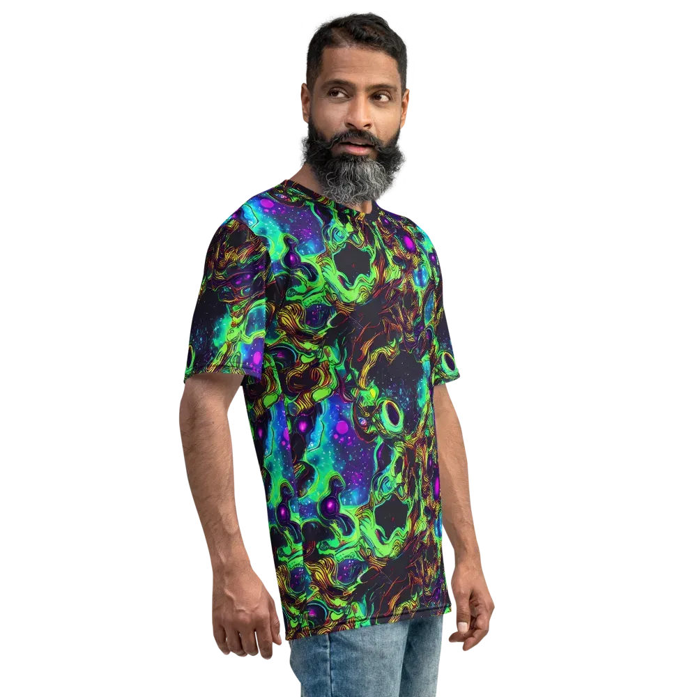 Acid Reef Reverie on Men's Crew Neck T-Shirt — Right