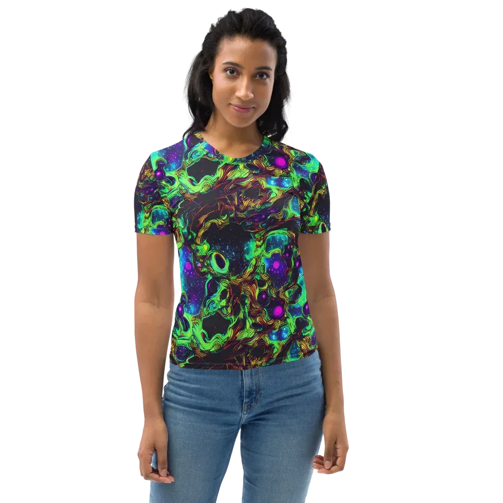 Acid Reef Reverie on Women's Crew Neck T-Shirt — Front
