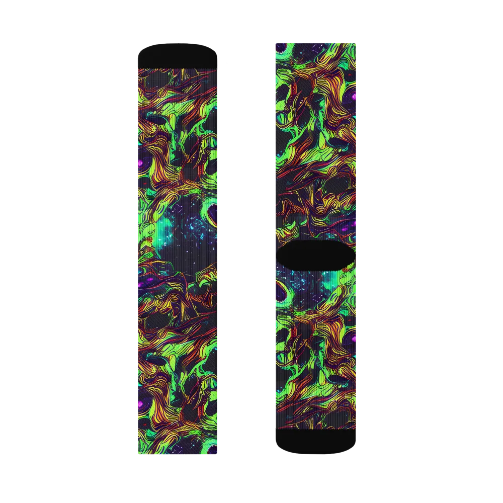 Acid Reef Reverie on Socks — Right Sock