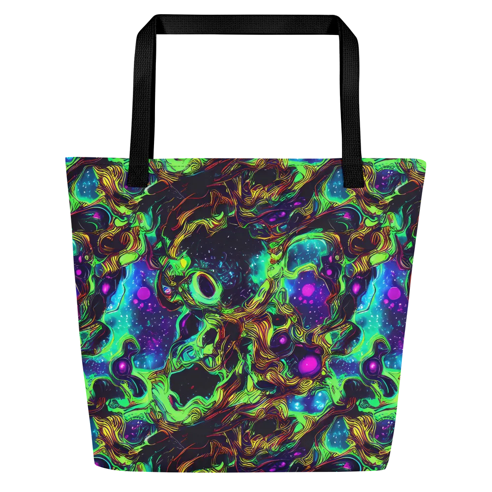 Acid Reef Reverie on Large Tote Bag W/ Pocket — Front