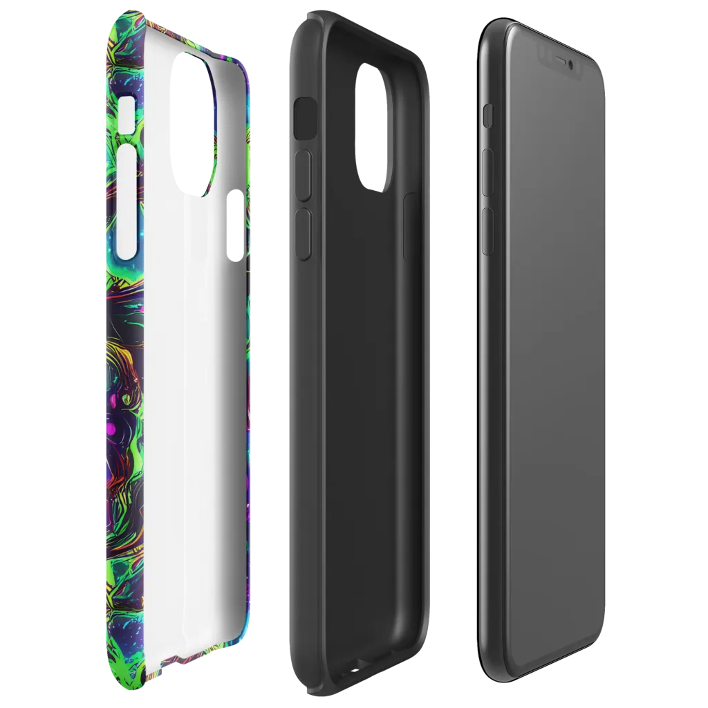 Acid Reef Reverie on Tough Case for iPhone® — Right