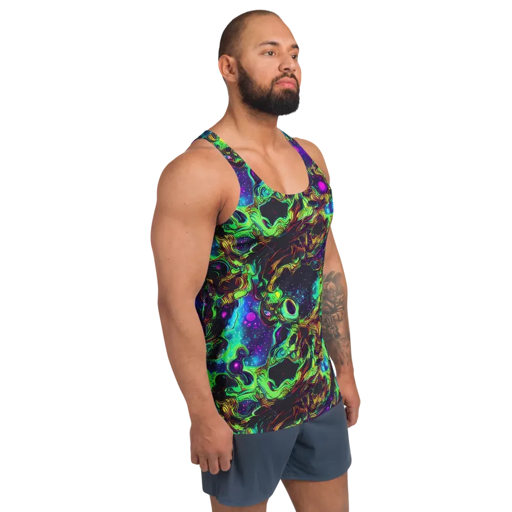 Acid Reef Reverie on Men's Tank Top — Right Front