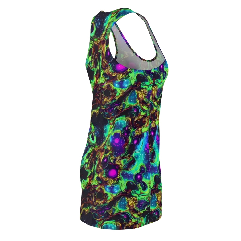 Acid Reef Reverie on Racerback Dress — Back Side