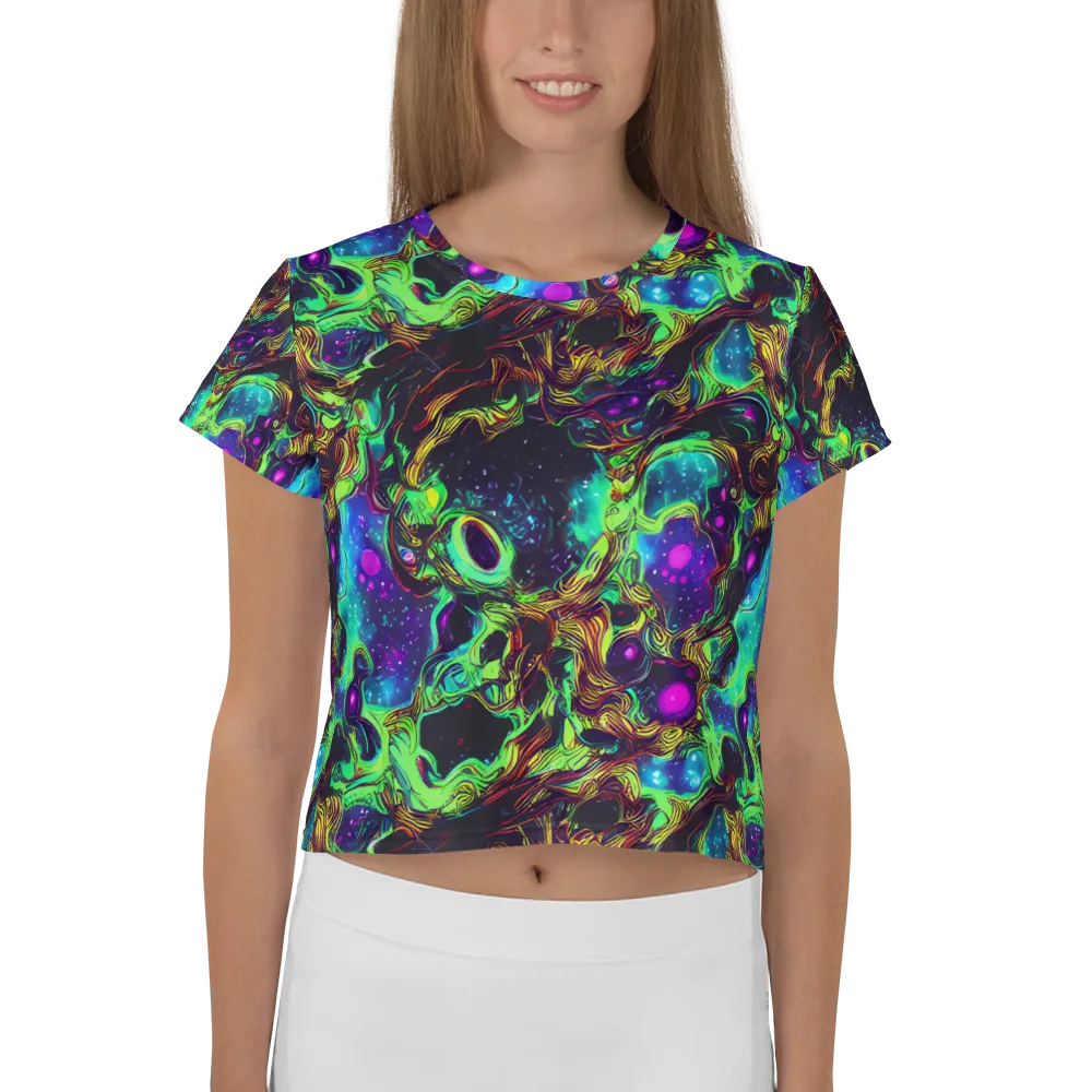 Acid Reef Reverie on Crop Tee — Front