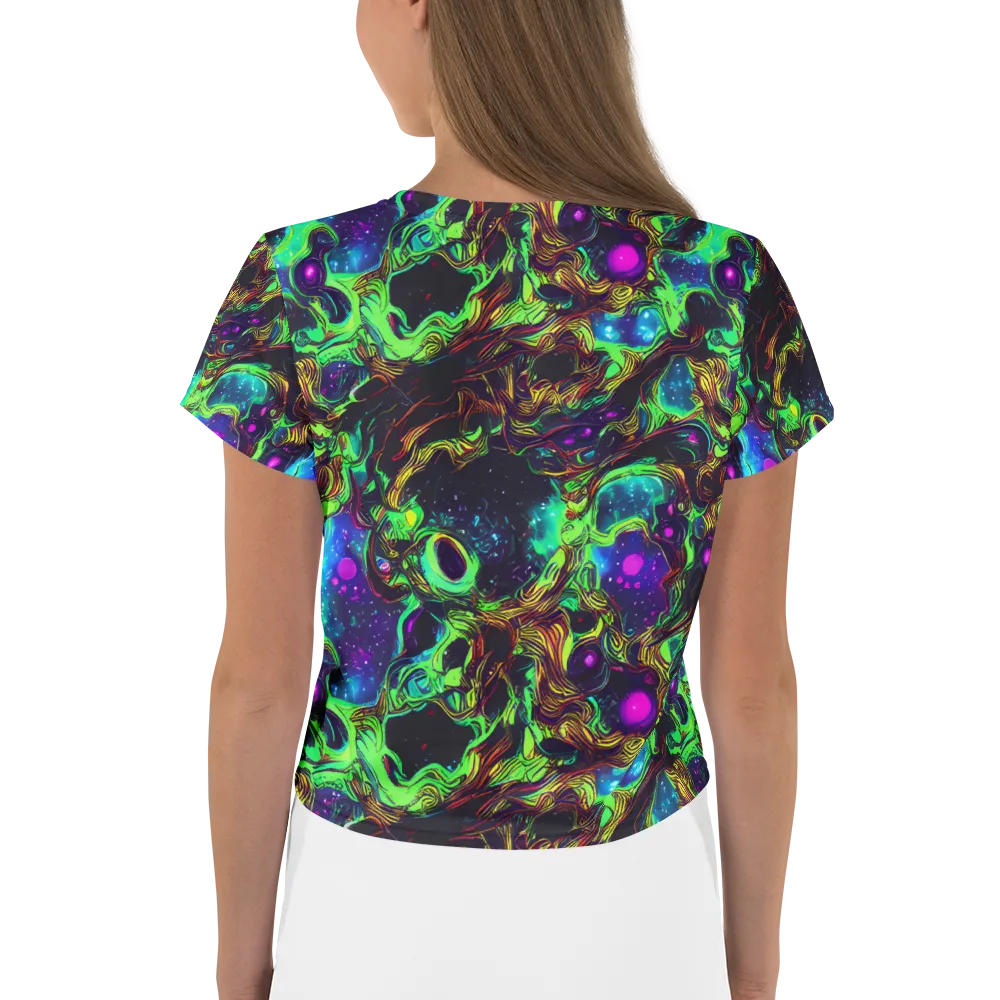 Acid Reef Reverie on Crop Tee — Back