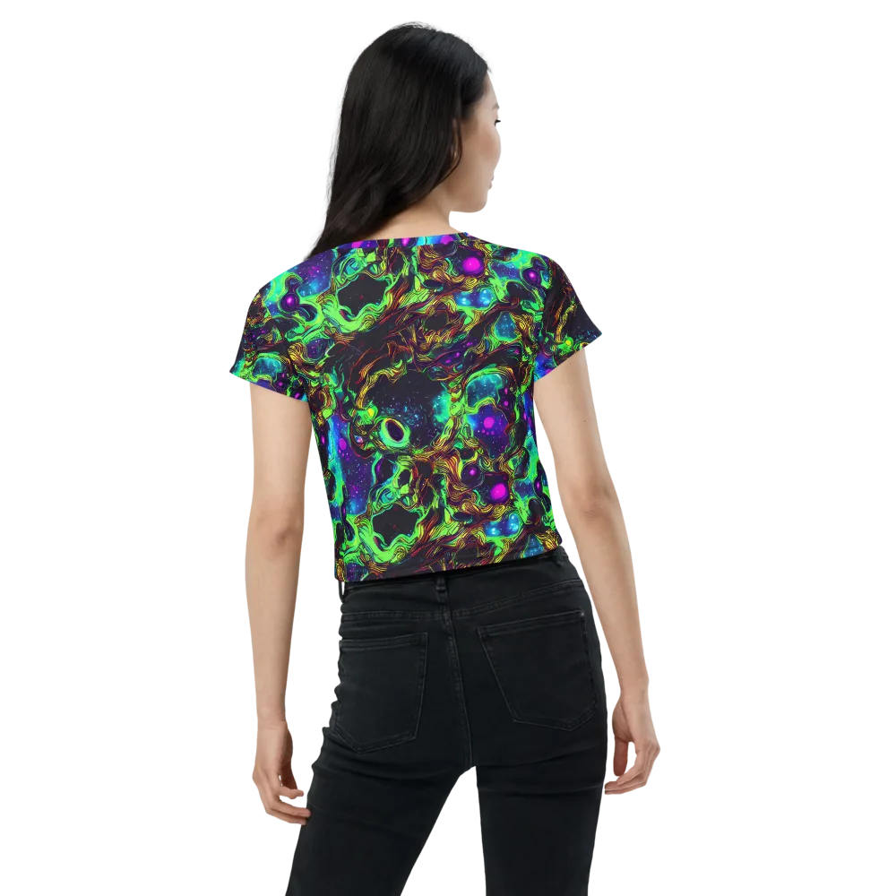 Acid Reef Reverie on Crop Tee — Back