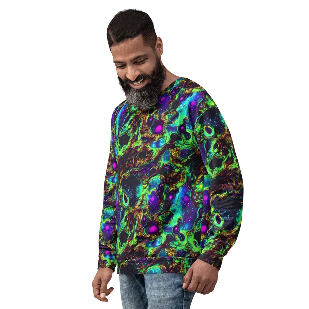 Acid Reef Reverie on Sweatshirt — Left Front