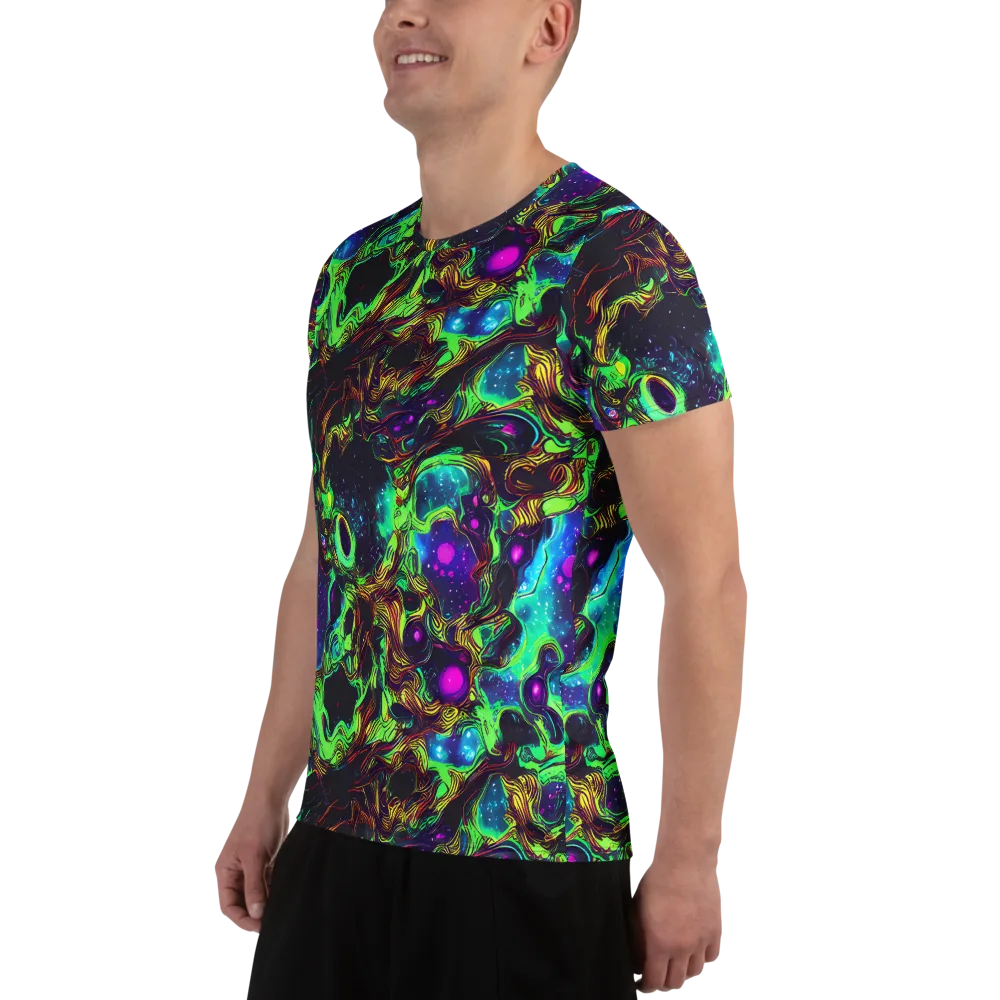 Acid Reef Reverie on Men's Athletic T-Shirt — Left