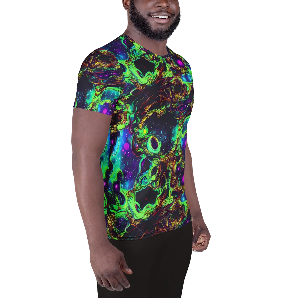 Acid Reef Reverie on Men's Athletic T-Shirt — Right