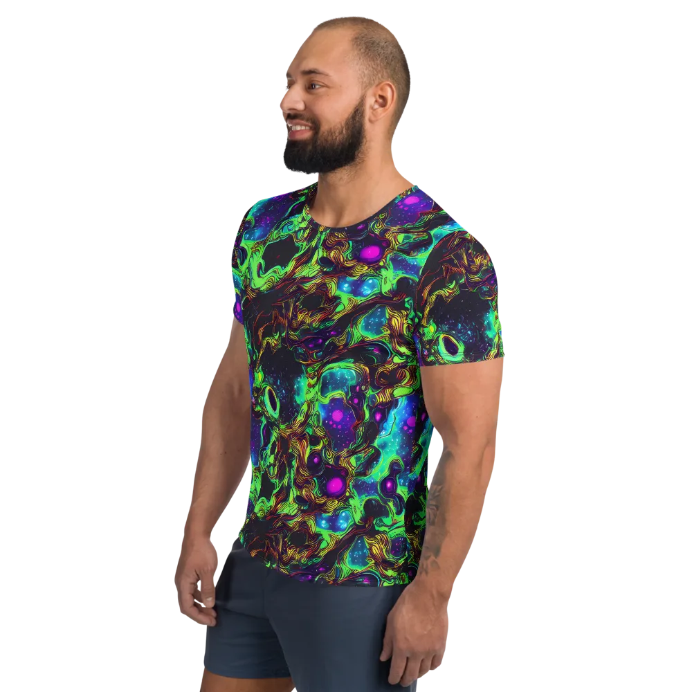 Acid Reef Reverie on Men's Athletic T-Shirt — Left