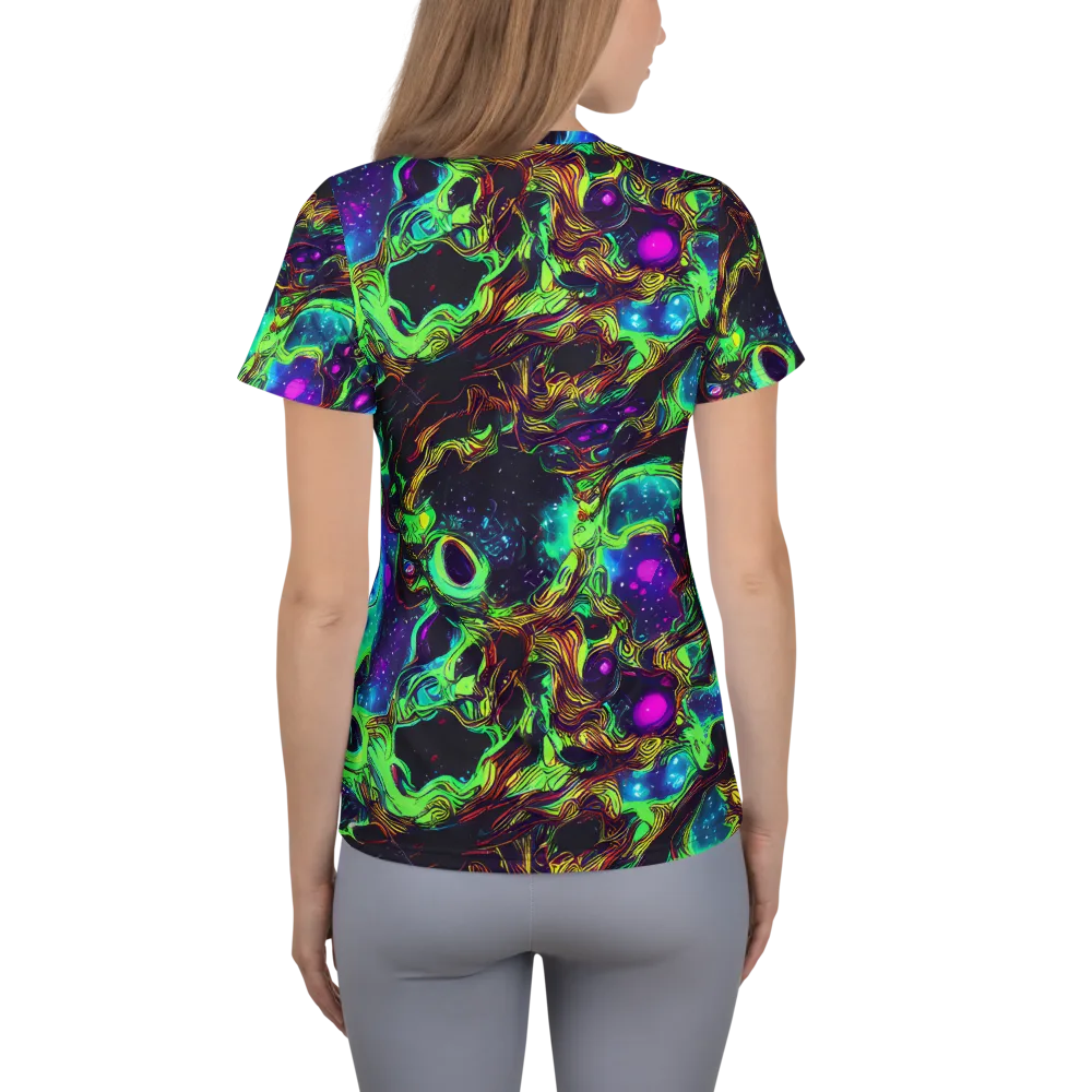 Acid Reef Reverie on Women's Athletic T-Shirt — Back