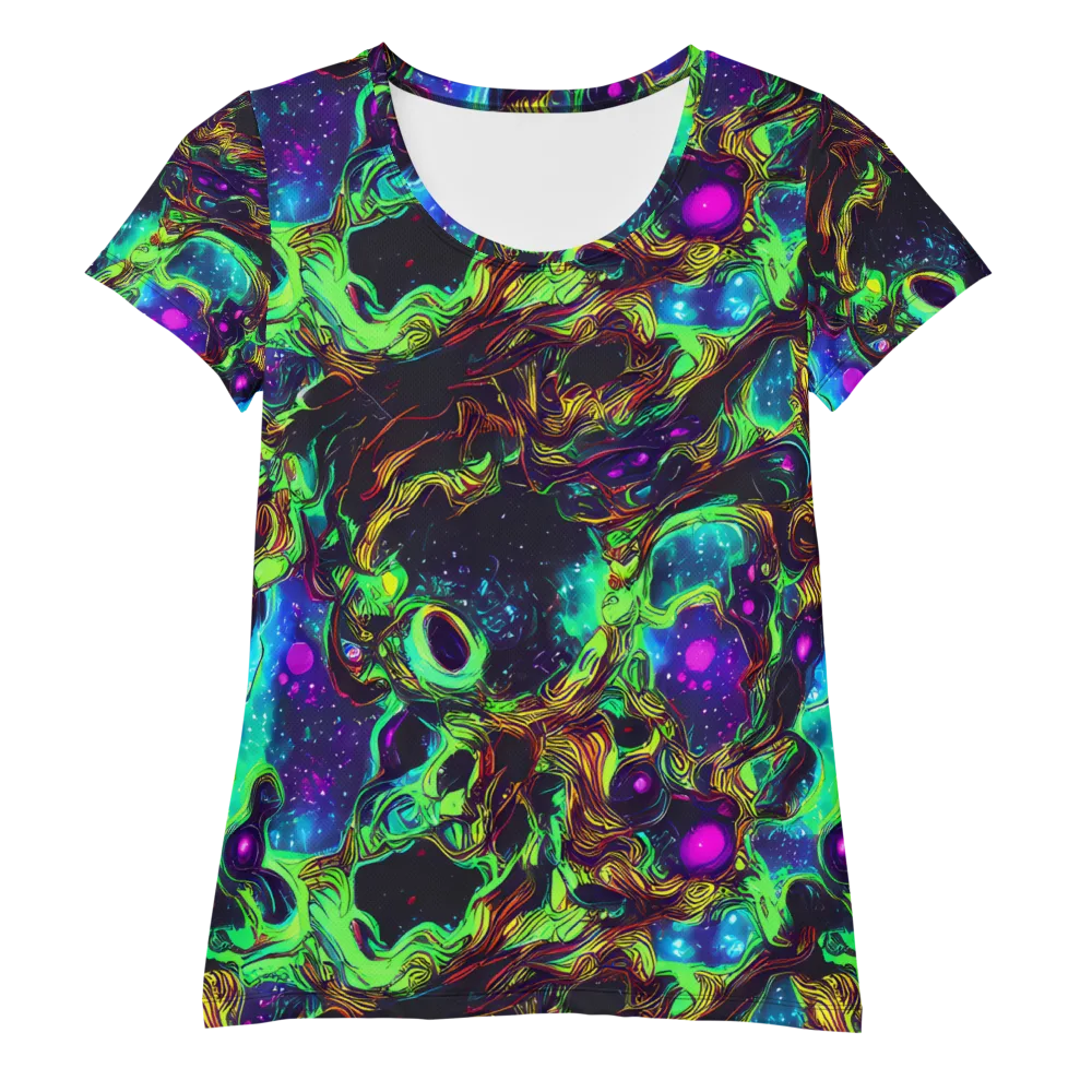 Acid Reef Reverie on Women's Athletic T-Shirt — Front