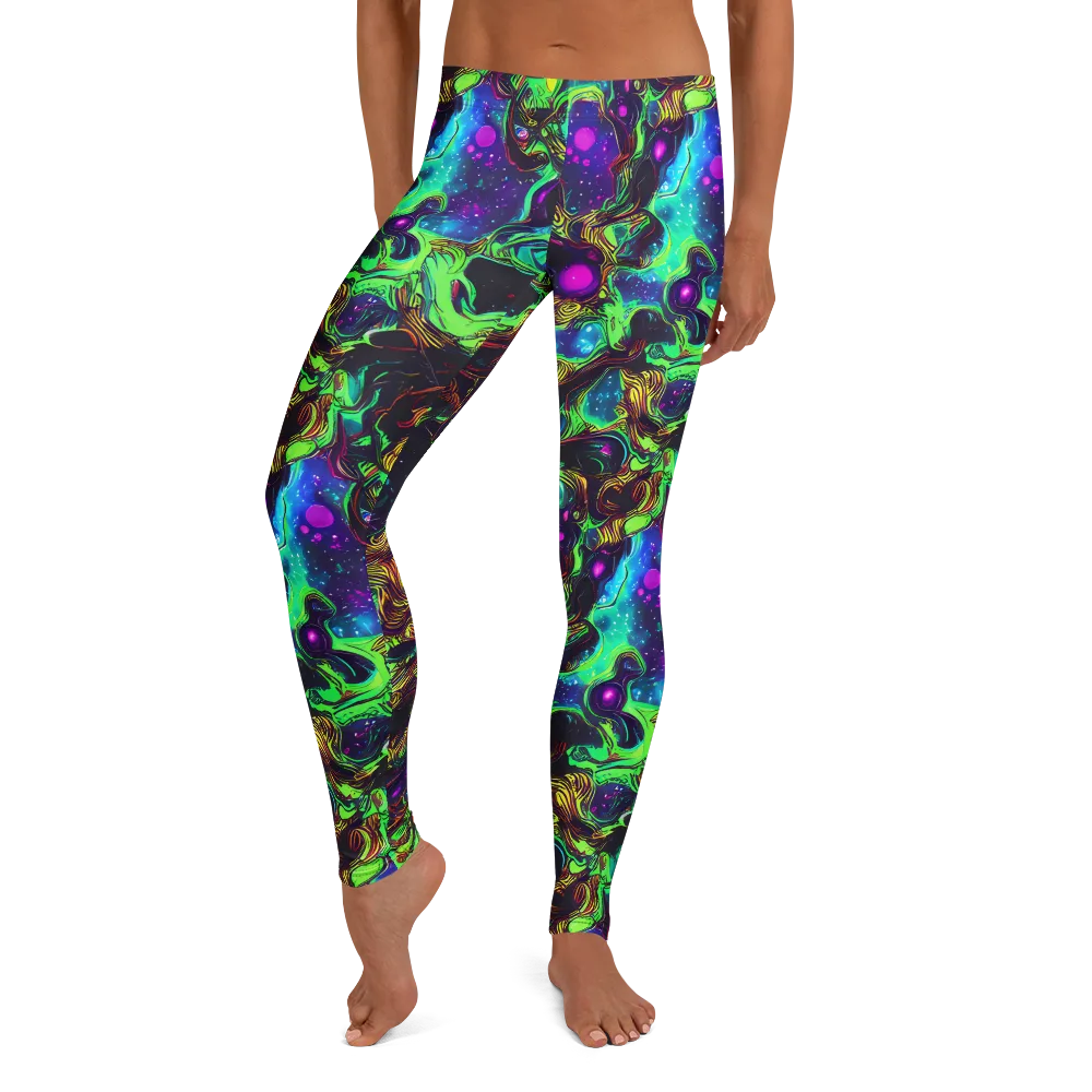Acid Reef Reverie on Leggings — Front