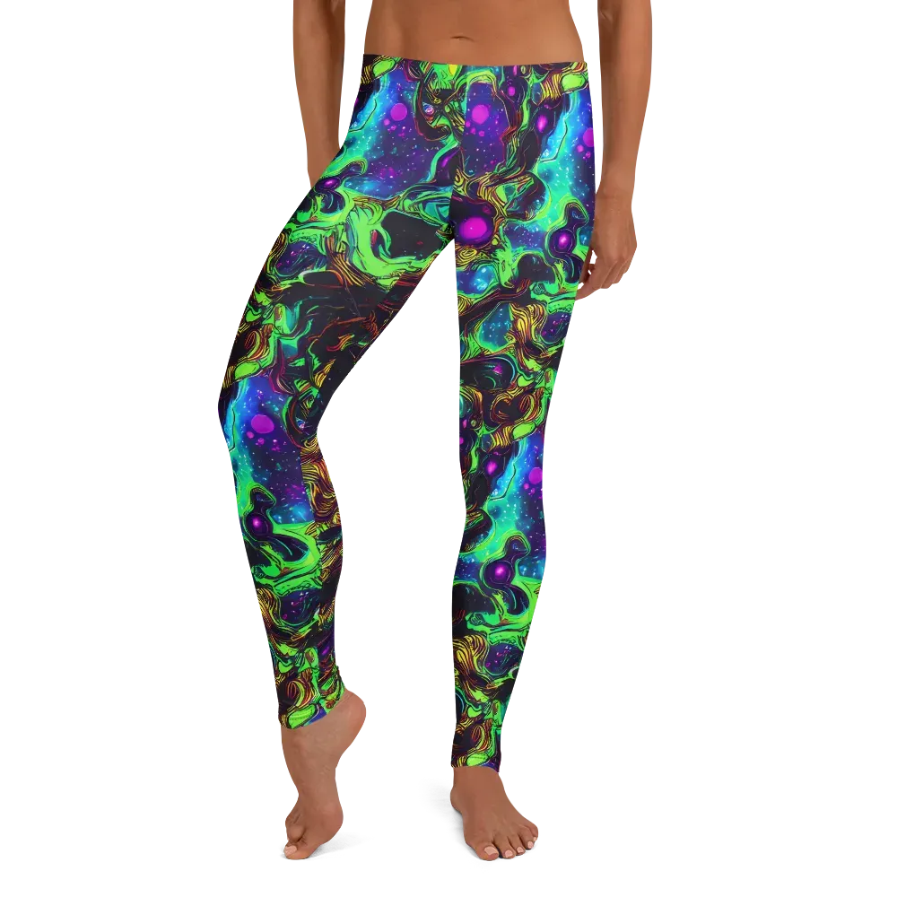 Acid Reef Reverie on Leggings — Front