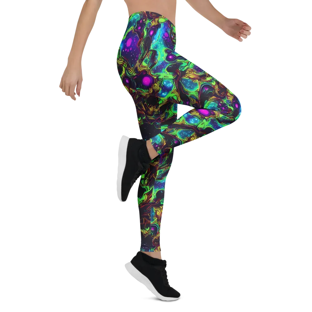 Acid Reef Reverie on Leggings — Right