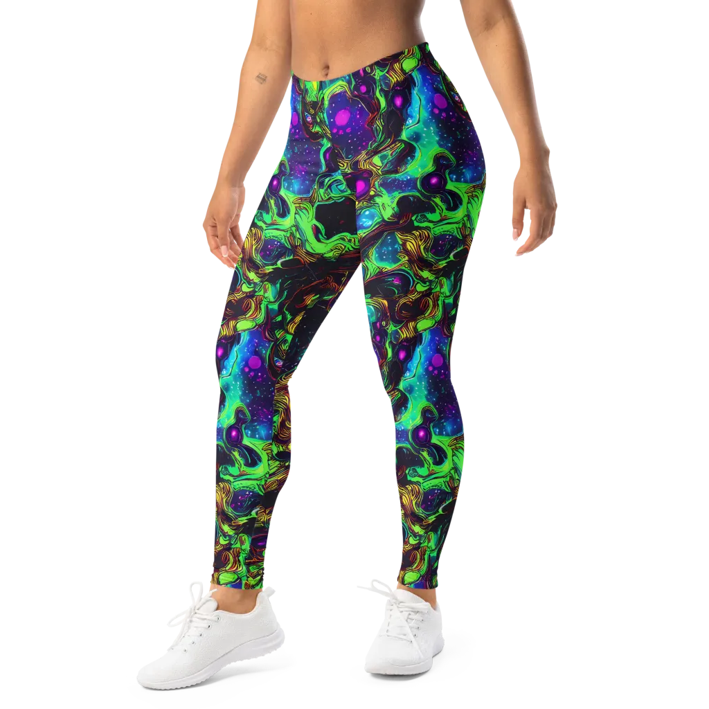 Acid Reef Reverie on Leggings — Left Front