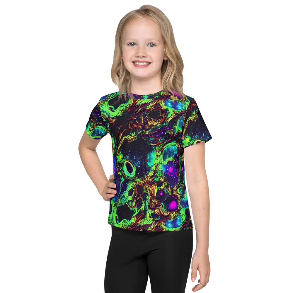Acid Reef Reverie on Kids Crew Neck T-Shirt — Front