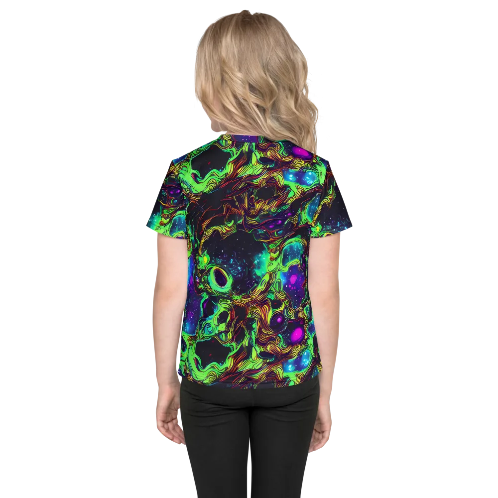Acid Reef Reverie on Kids Crew Neck T-Shirt — Back
