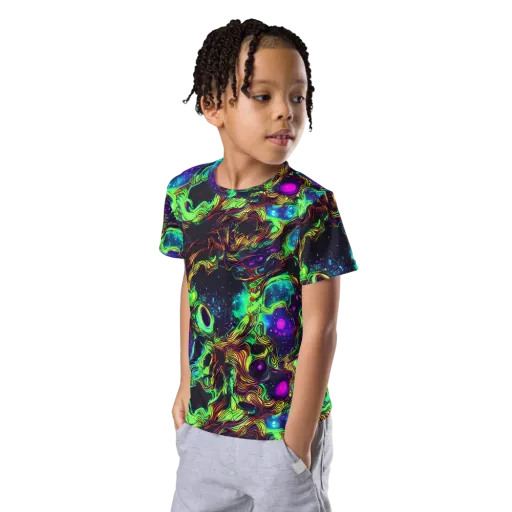Acid Reef Reverie on a Kids Crew Neck T-Shirt