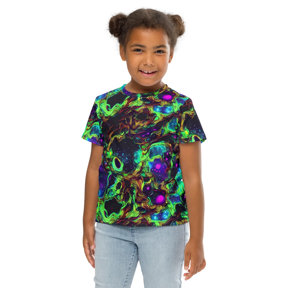 Acid Reef Reverie on Kids Crew Neck T-Shirt — Front