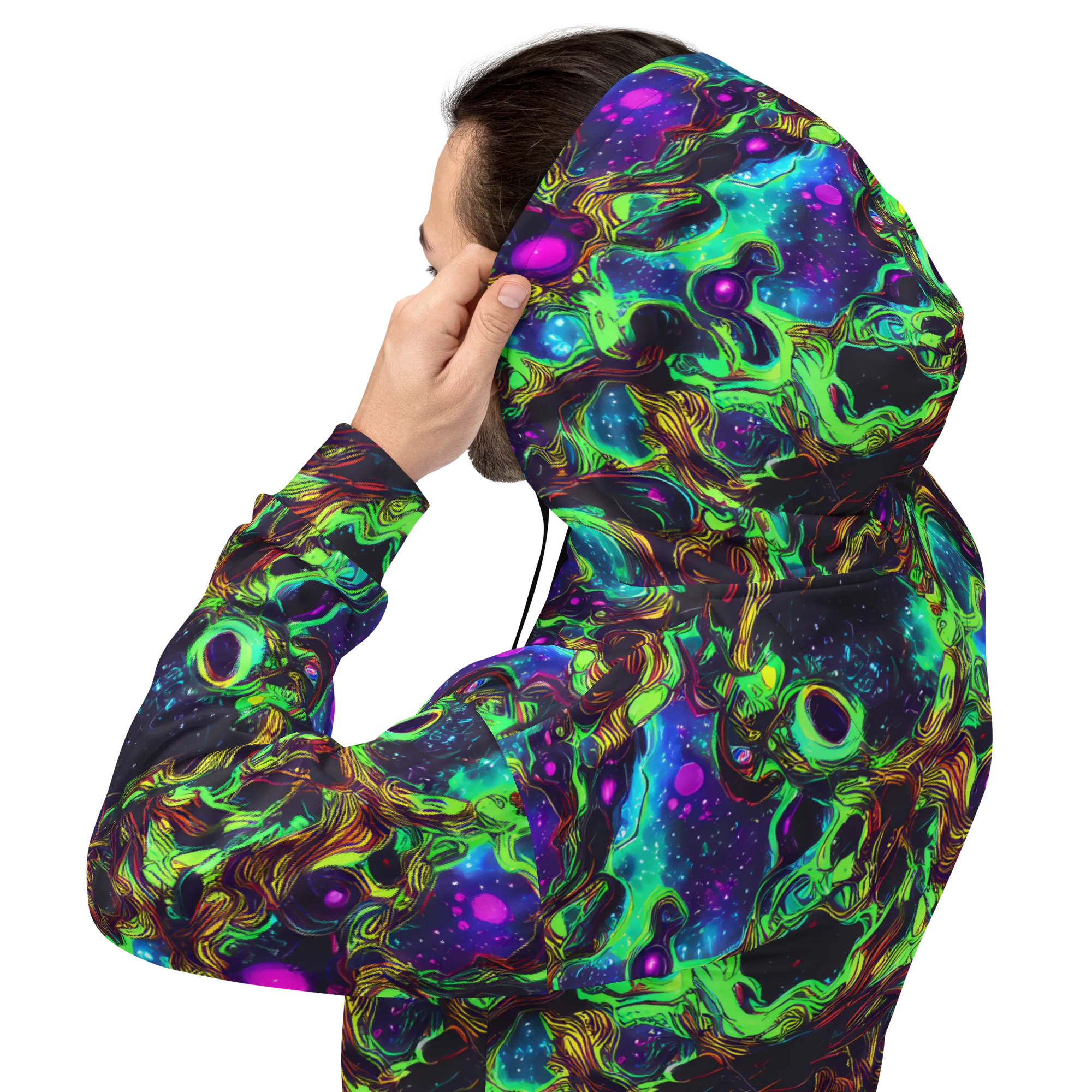 Acid Reef Reverie on Hoodie — Back