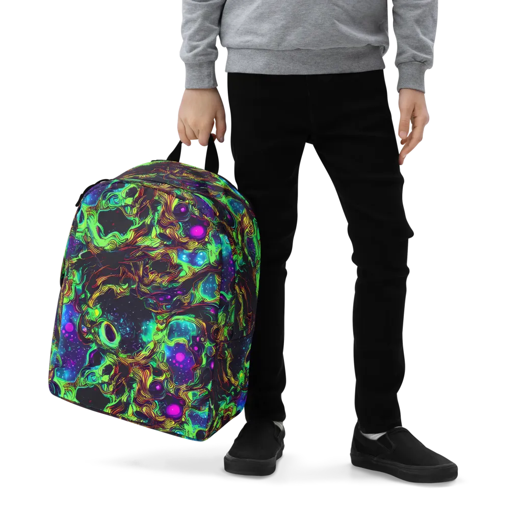 Acid Reef Reverie on Minimalist Backpack — Zoomed-in
