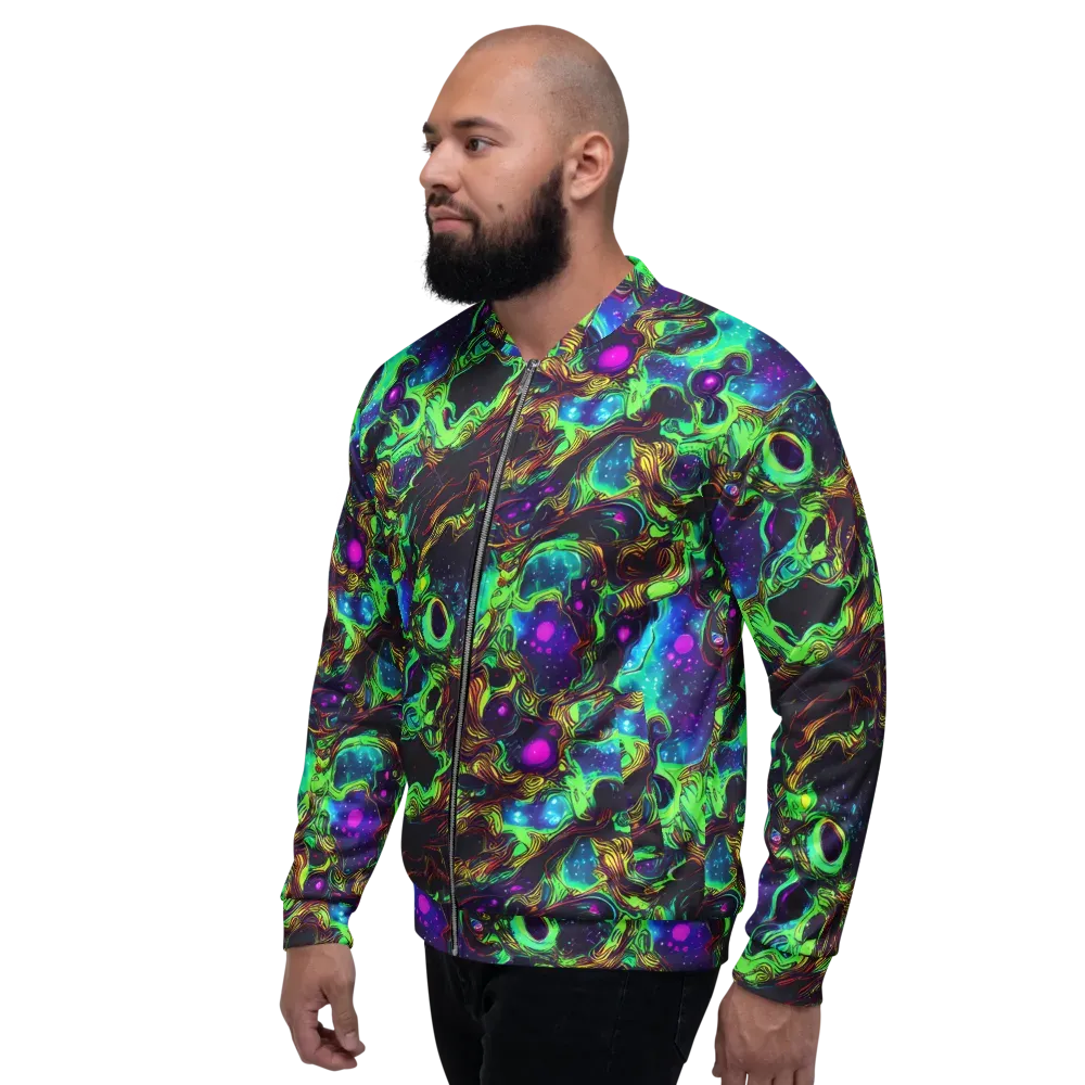 Acid Reef Reverie on Bomber Jacket — Left