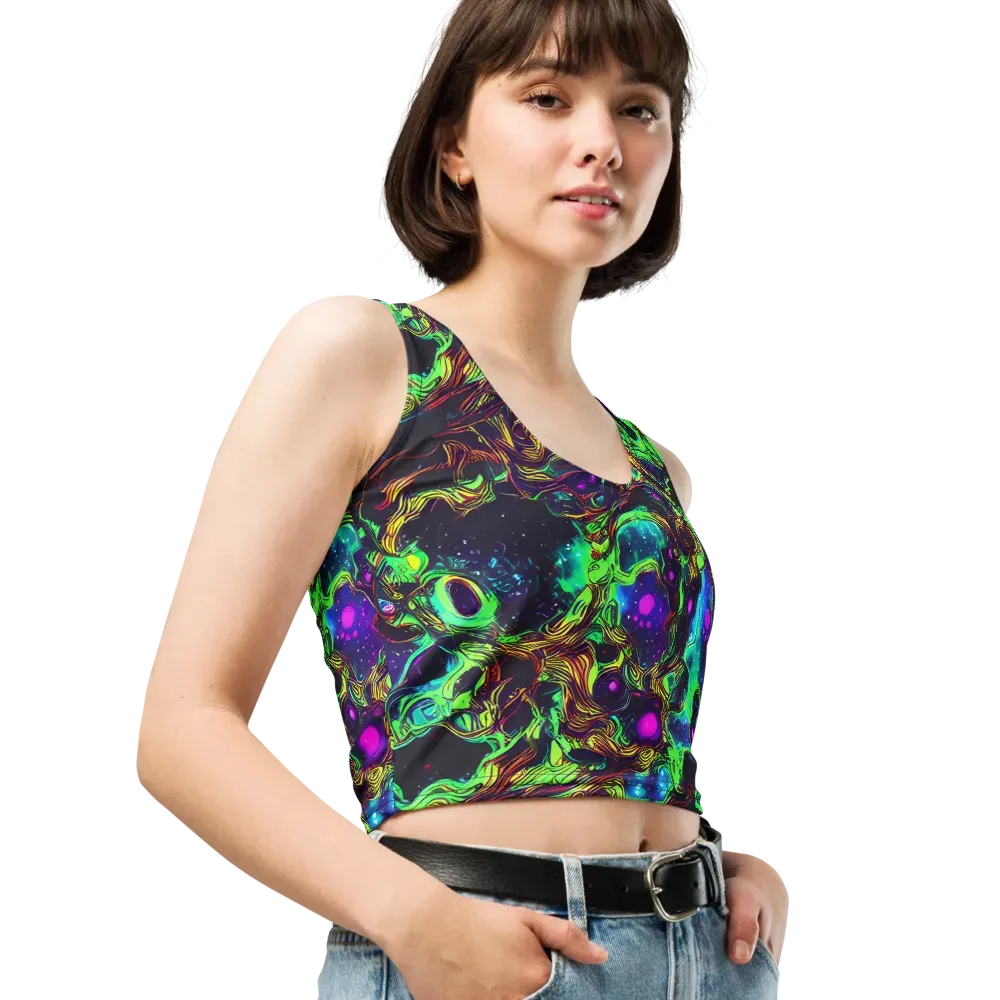 Acid Reef Reverie on Crop Top — Right Front